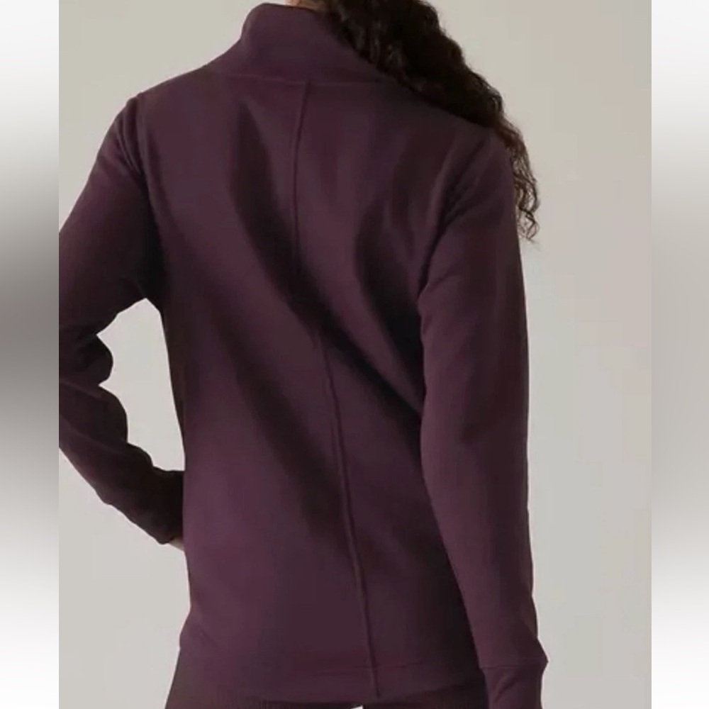 Athleta Cozy Karma Twist Neck Sweatshirt — Spiced Cabernet — Sz XS - Picture 3 of 6
